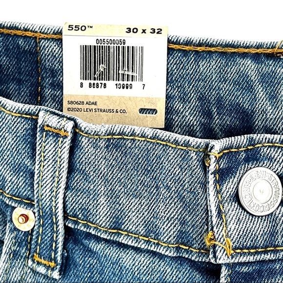 Levi Men's 550 Relaxed Fit Tapered Leg Jeans - Picture 5 of 8